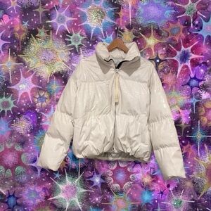 Pinko Faux alligator Leather puffer jacket